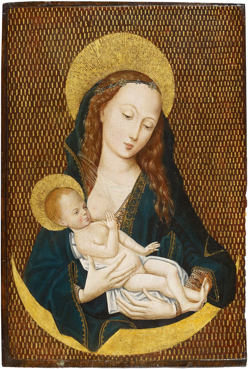 Mária laktánok a félholdon, 1485 körül alkotó: Master of the Magdalen Legend,