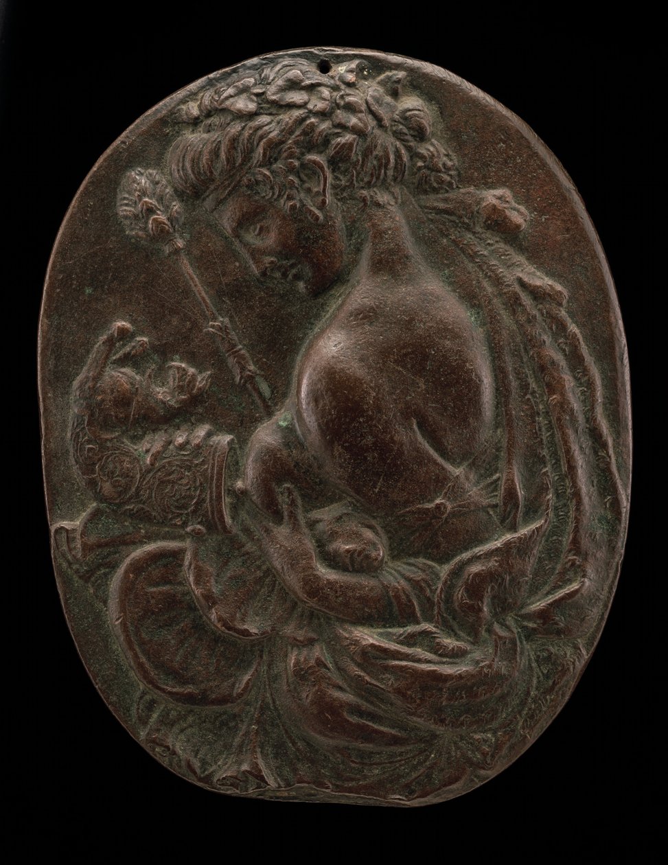 Egy Bacchante, 15. század vége vagy 16. század eleje. alkotó: Master of the Martelli Mirror