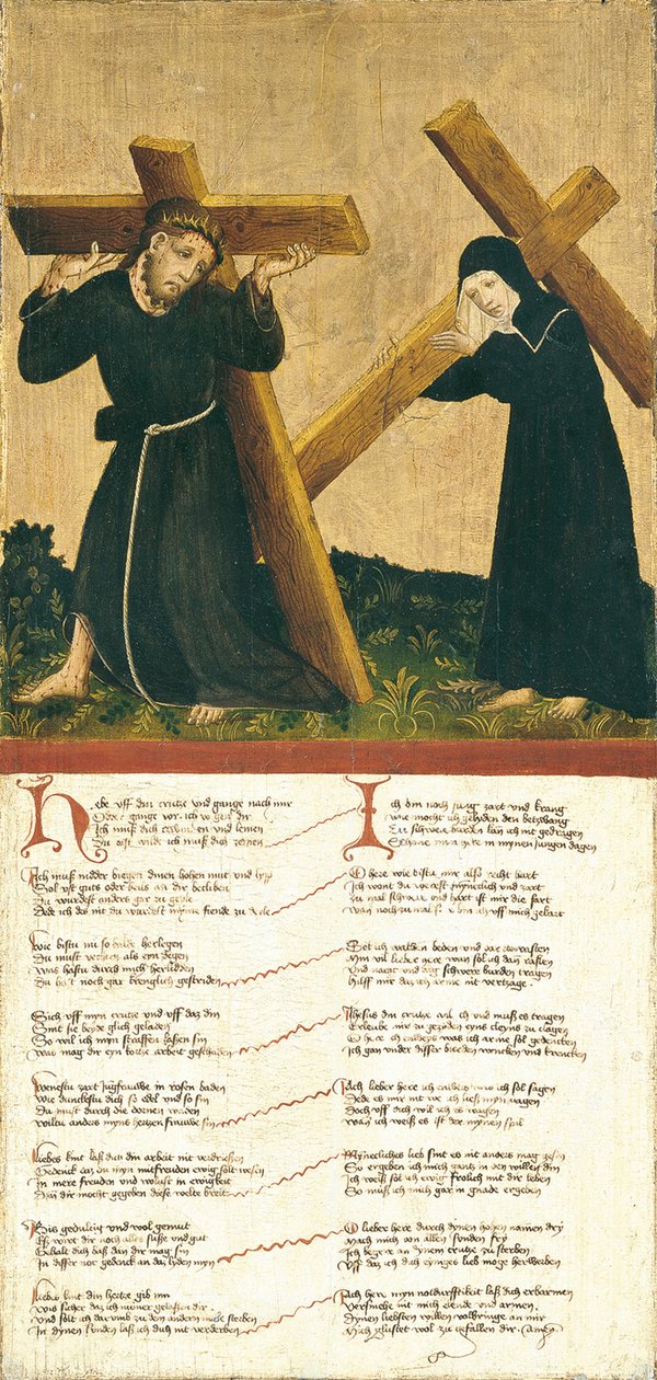 A keresztet hordozó Krisztus alkotó: Master of the Middle Rhine