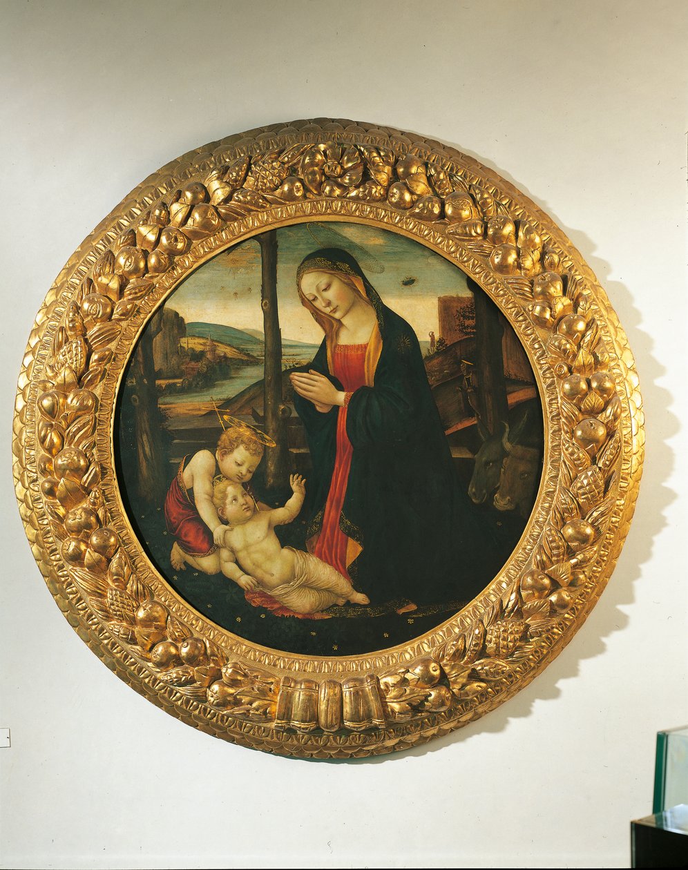 Madonna és gyermek Szent Jánossal (olaj, panel) alkotó: Master of the Miller Tondo (attr. to)