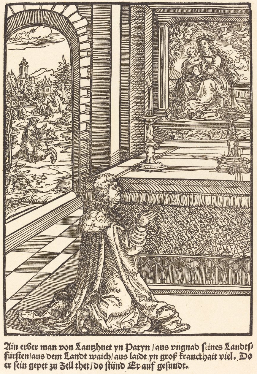 Ain erber man von Lanshuet... alkotó: Master of the Miracles of Mariazell