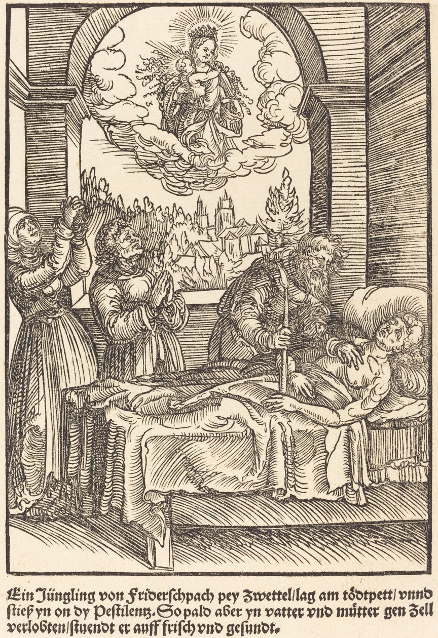 Egy fiatal Friderschpachtól... alkotó: Master of the Miracles of Mariazell