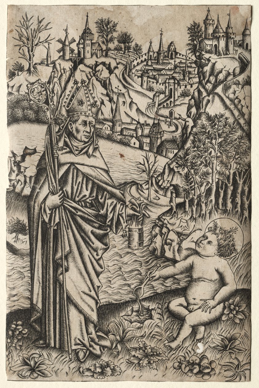 Szent Ágoston és a gyermek a tengerparton alkotó: Master of the Nuremberg Passion