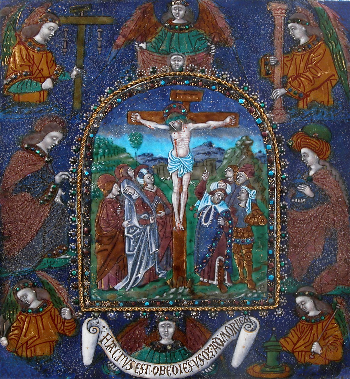 Emléktábla a keresztre feszítéssel, francia, 16. század. alkotó: Master of the Orleans Triptych