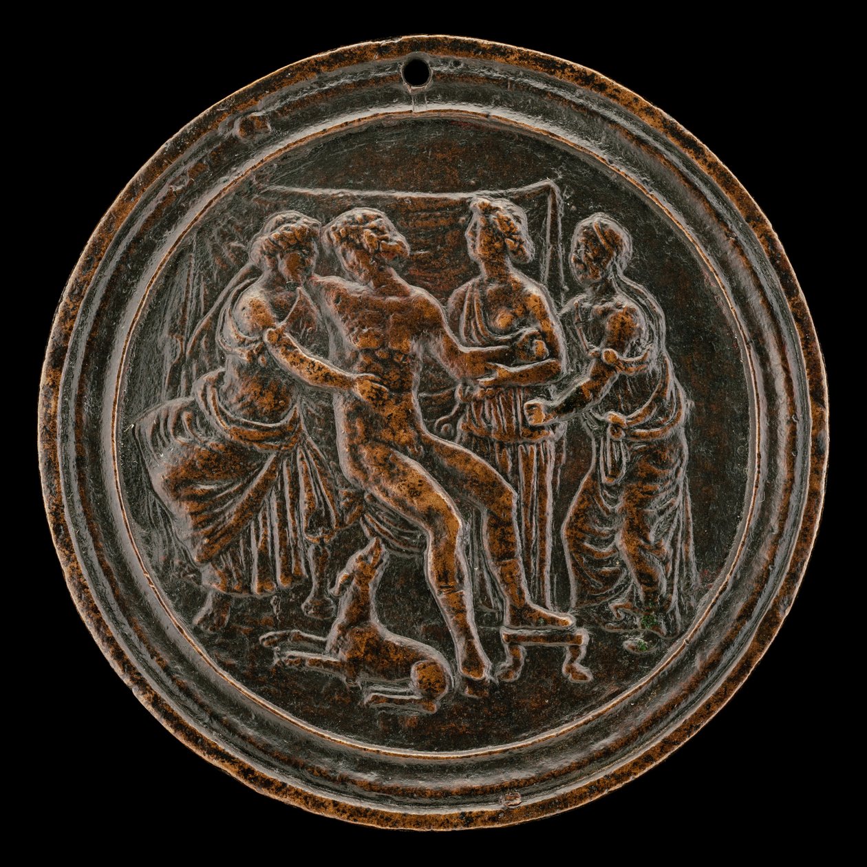Meleager és Atalante, 15. század negyedik negyede. alkotó: Master of the Orpheus Legend