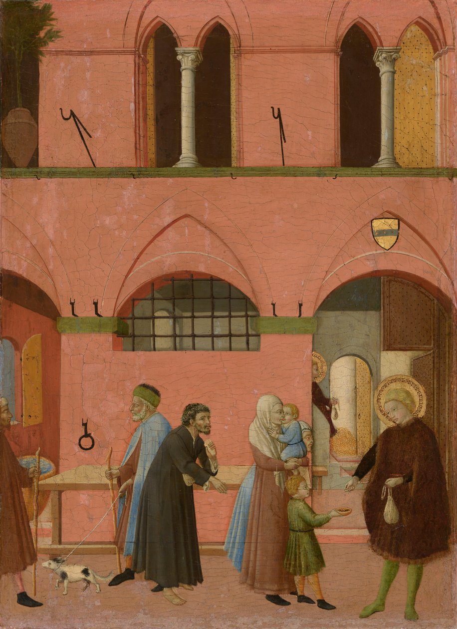 Szent Antal a szegényeknek osztogatja vagyonát, 1430-1435 körül (tempera, nyárfa tábla) alkotó: Master of the Osservanza