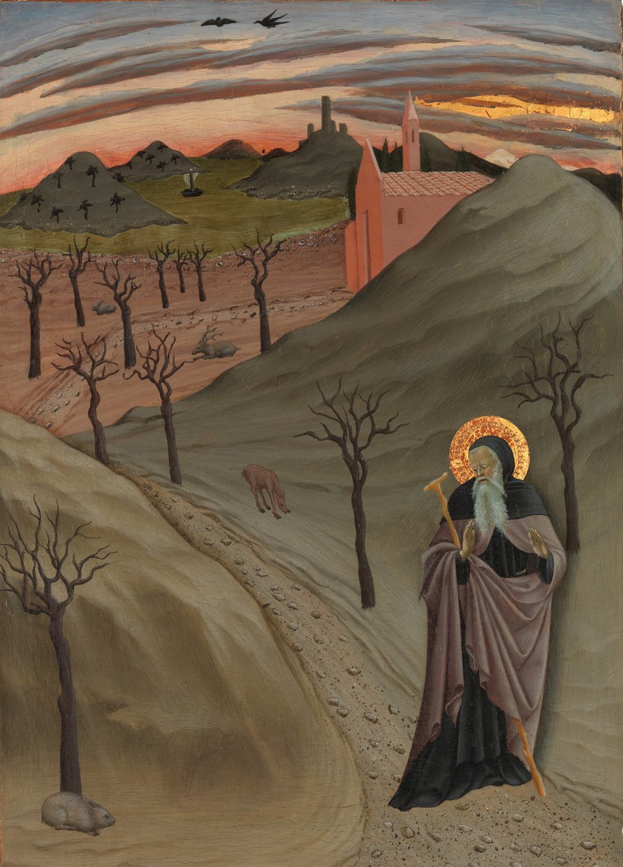 Szent Antal apát a vadonban, kb. 1435. alkotó: Master of the Osservanza
