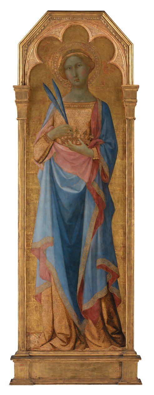 St. Corona, kb. 1350 (tempera panelen, arany alapon) rnrnr 155 x 48 alkotó: Master of the Palazzo Venezia Madonna