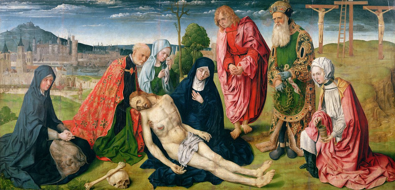 Pieta of Saint-Germain-des-Pres (tempera a panelen) alkotó: Master of the Pieta of Saint Germain