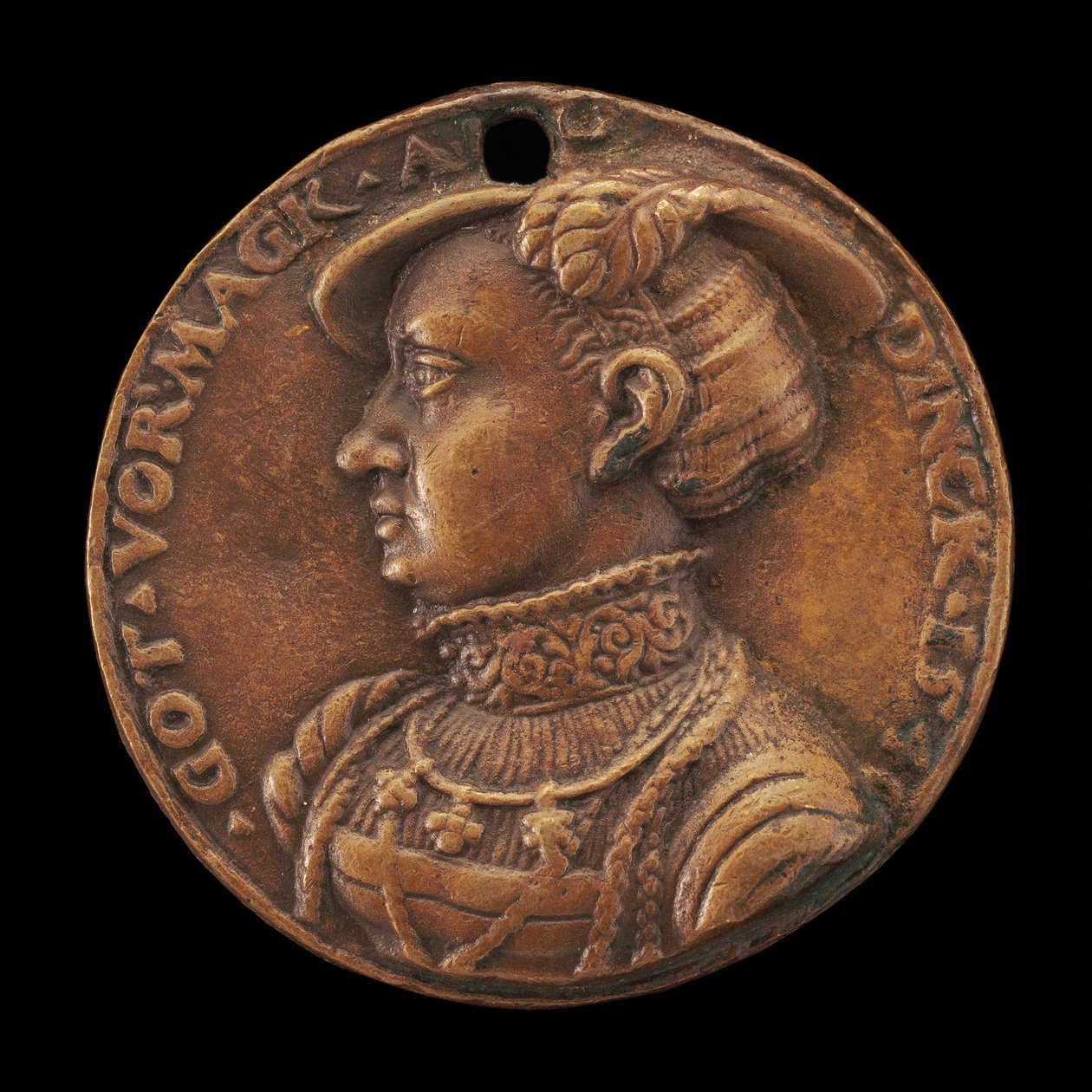 Szász Emilia, 1516-1591, Brandenburg-Ansbach őrgróf [előlap], 1540. alkotó: Master of the Pistorius Medal