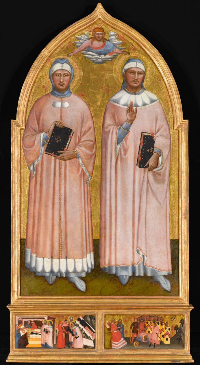 St. Cosmas and St. Damian, 1370-1375 körül (tempera és aranylevél a panelen) alkotó: Master of the Rinuccini Chapel