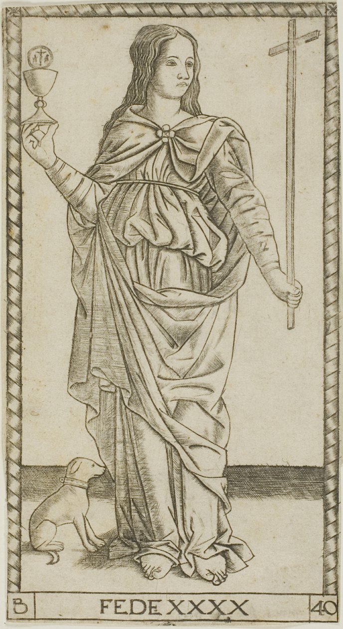 Faith, 40-es lemez a Genii and Virtues-tól alkotó: Master of the S Series Tarocchi