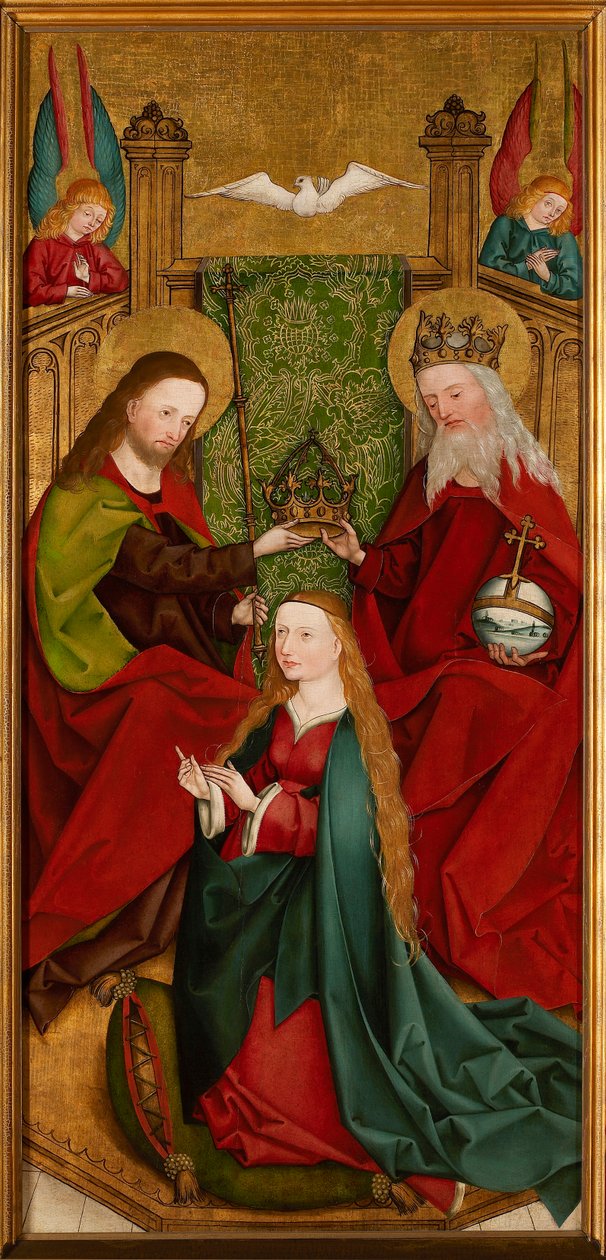 Boldogságos Szűz Mária koronázása, kb. 1485-1490. alkotó: Master of the Sacristy of Kaufbeuren