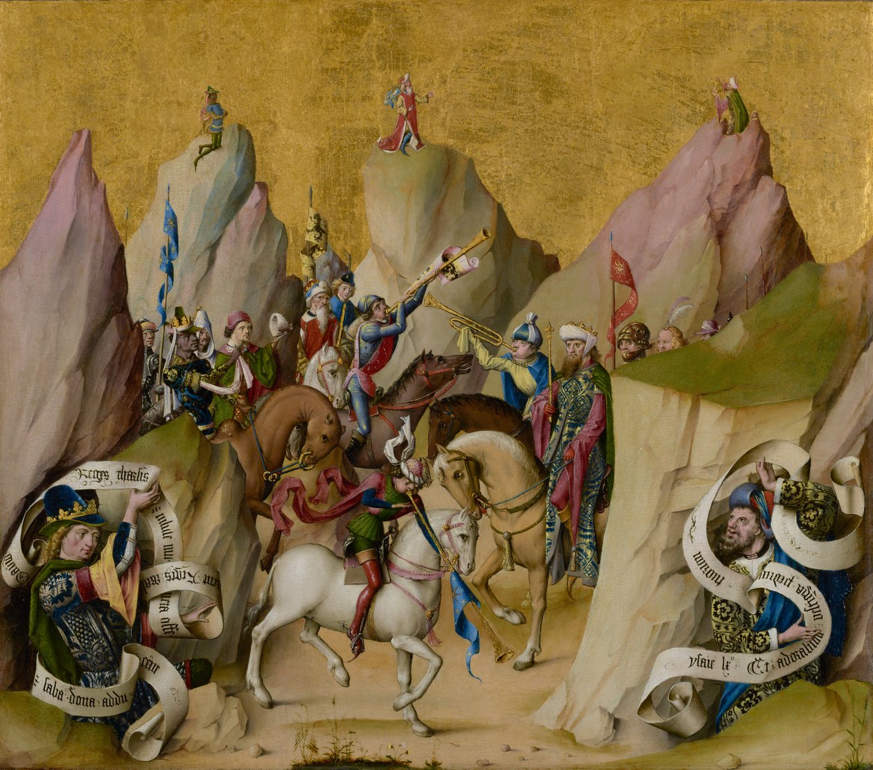 A Háromkirályok találkozása, Dáviddal és Ézsaiással (recto); Szűz Mária mennybevétele (verso). alkotó: Master of the St. Bartholomew Altarpiece