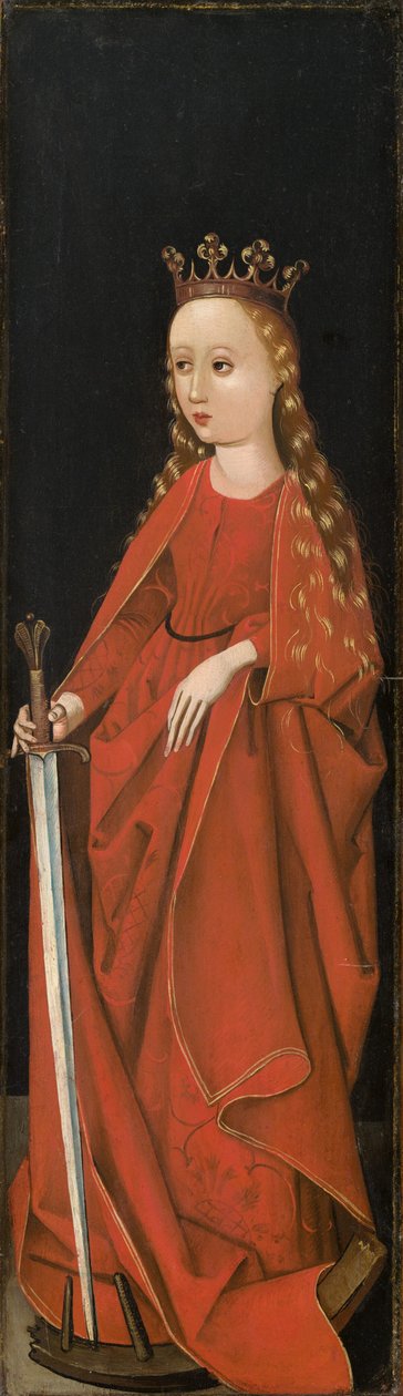 Szent Katalin [jobb szárny külső] alkotó: Master of the Starck Triptych