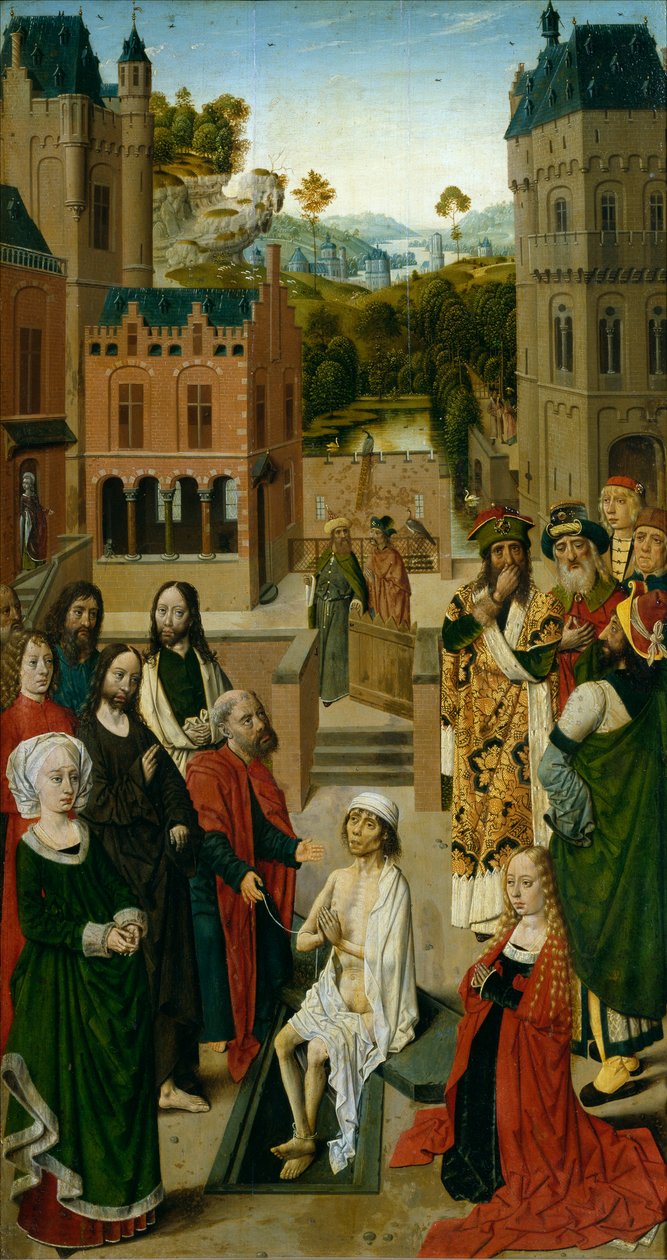 Lázár feltámasztása (tempera, tábla) alkotó: Master of the Tiburtine Sibyl