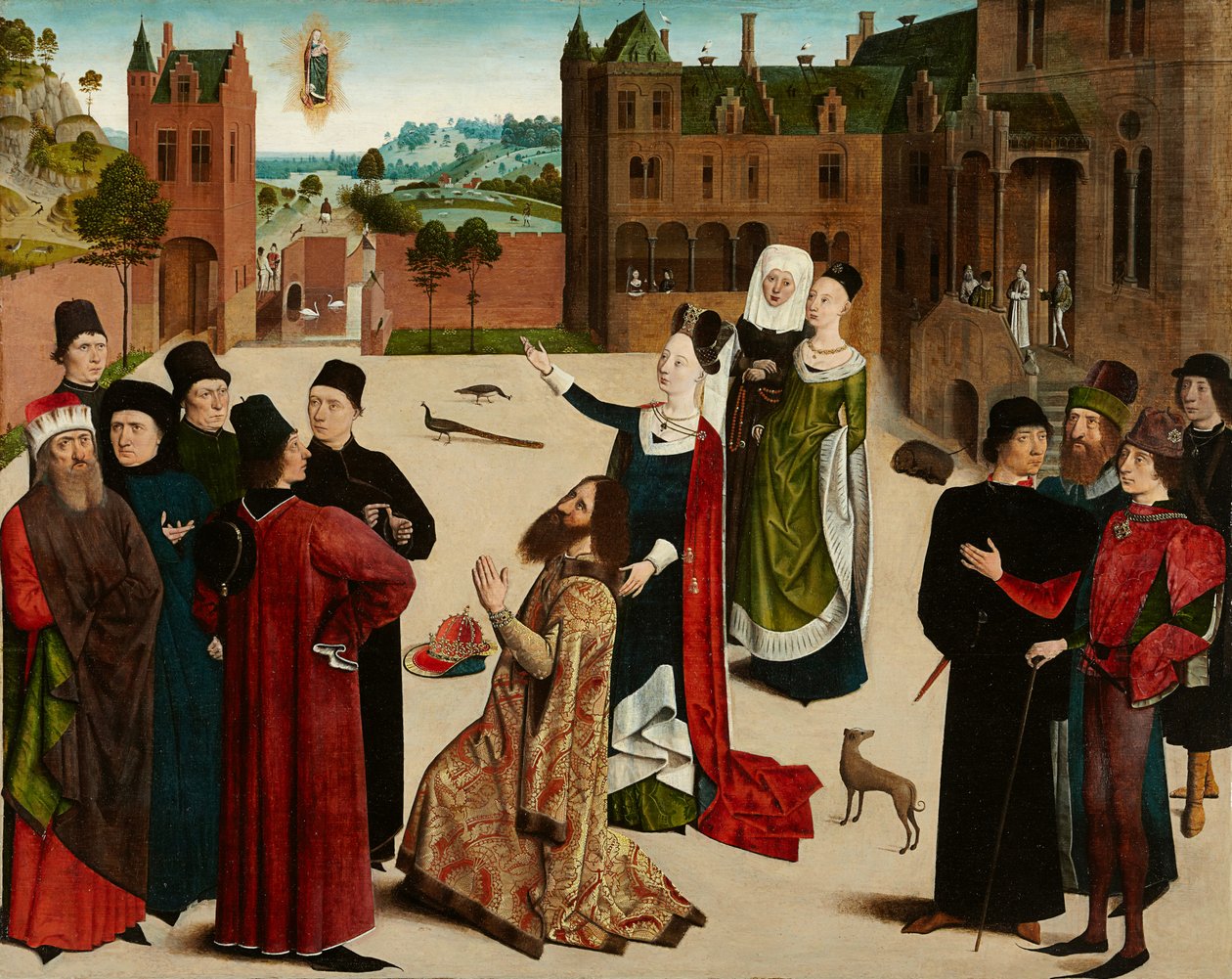 The Prophecy of the Tiburtine Sibyl, 1473 körül - 1477 körül (festmény tölgyfára) alkotó: Master of the Tiburtine Sibyl