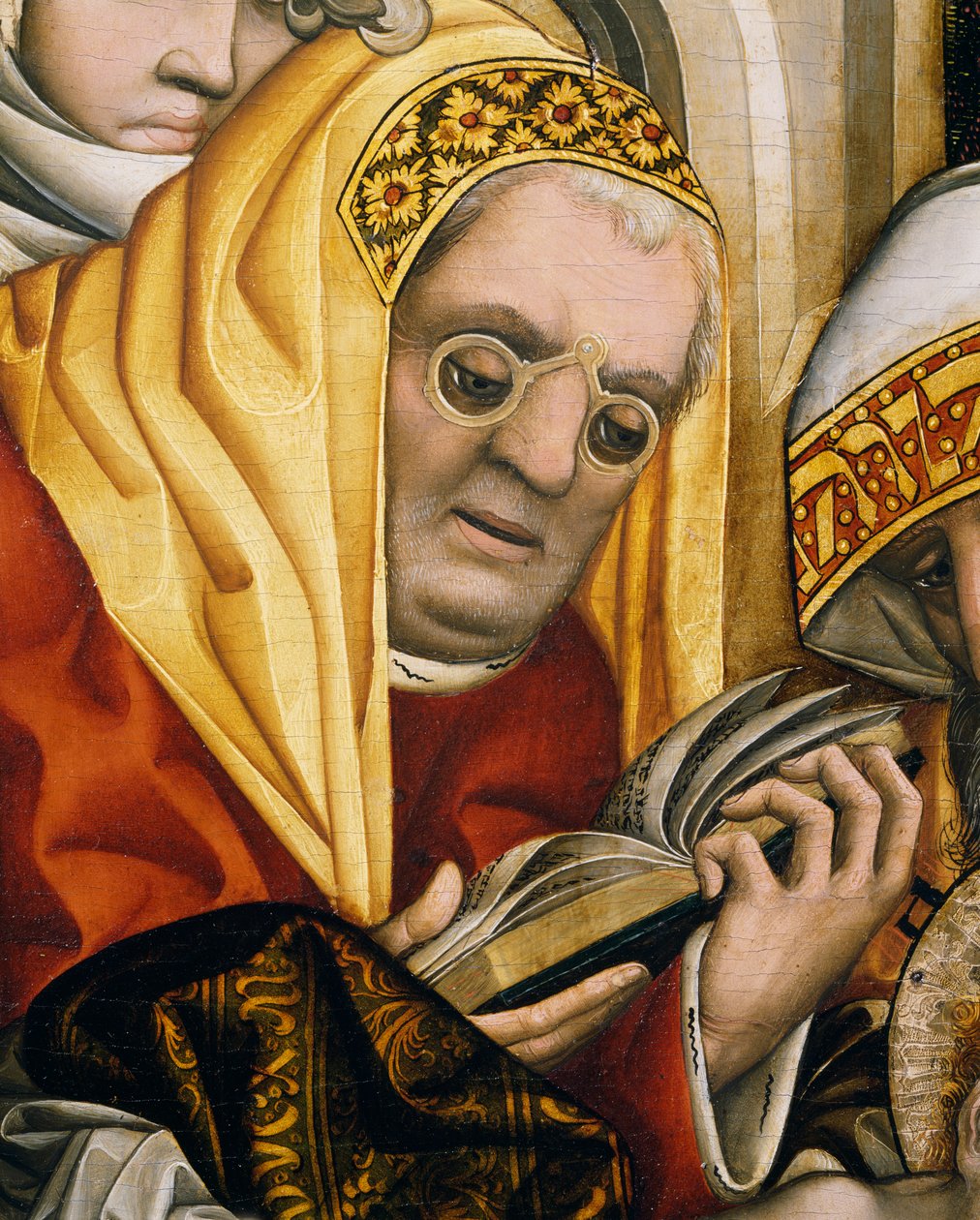 Szemüveges pap, Krisztus körülmetélése című részlet alkotó: Master of the Tucher Altarpiece