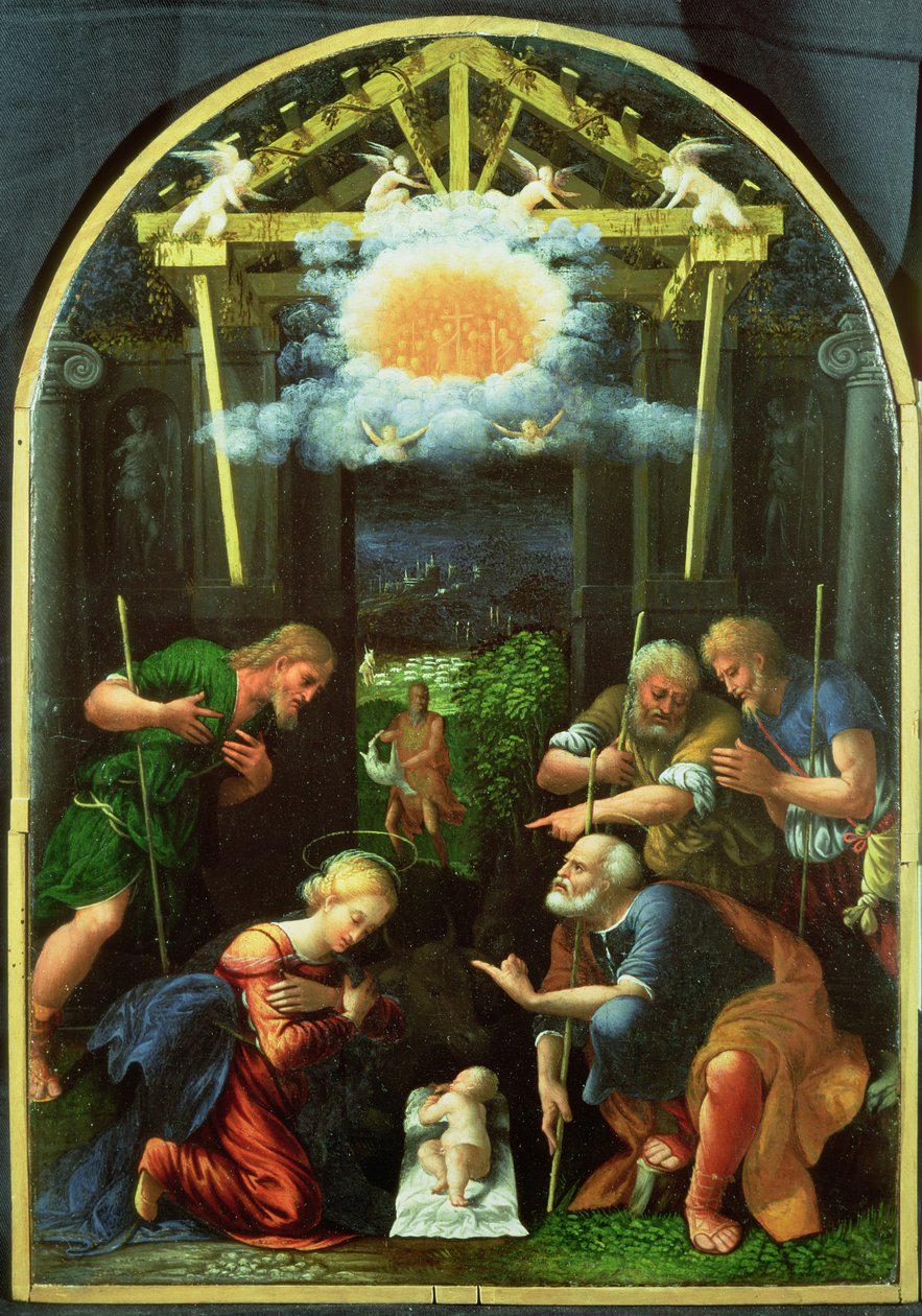 A Pásztorok imádása (olaj a táblán) alkotó: Master of the Twelve Apostles