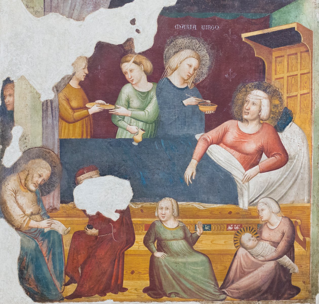 A baptista születése, 14. század első fele (leválasztott freskó) alkotó: Master of the Urbino Coronation