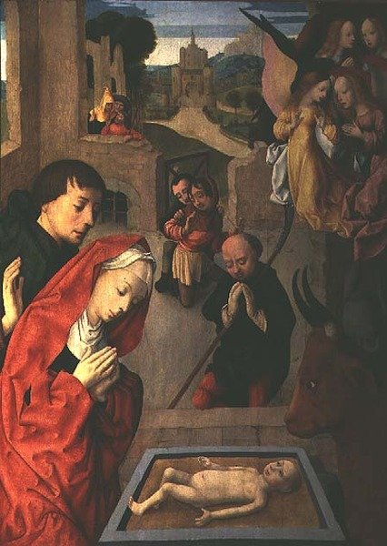 Születés, 1500 (panel) alkotó: Master of the Virgo Inter Virgines