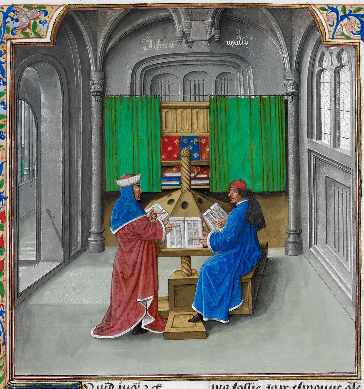 Boccaccio és Petrarcha Forrás: De casibus virorum illustrium, Giovanni Boccaccio alkotó: Master of the White inscriptions
