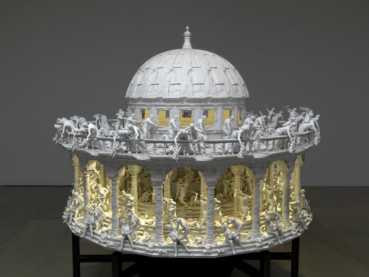 All Things Fall, 2014 (acél, alumínium, gipsz, gyanta, LED fények, motor) alkotó: Mat Collishaw