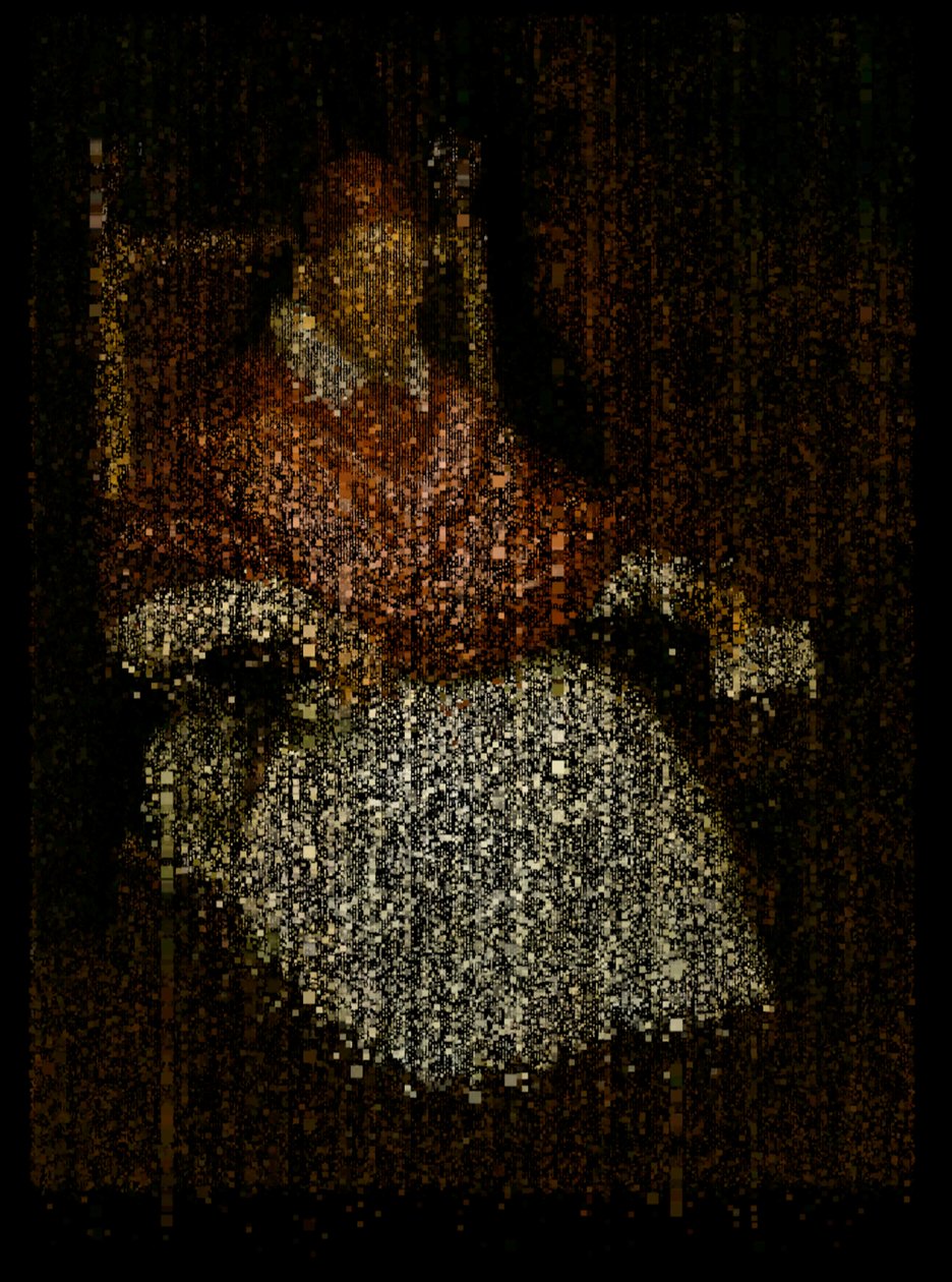Az ártatlanság vége, 2009 (vetítővászon, projektor és merevlemez) alkotó: Mat Collishaw