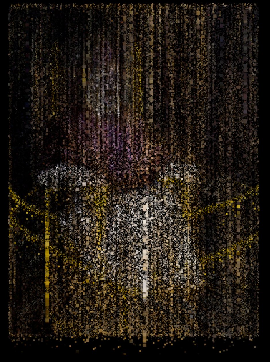 Az ártatlanság vége, 2009 (vetítővászon, projektor és merevlemez) alkotó: Mat Collishaw