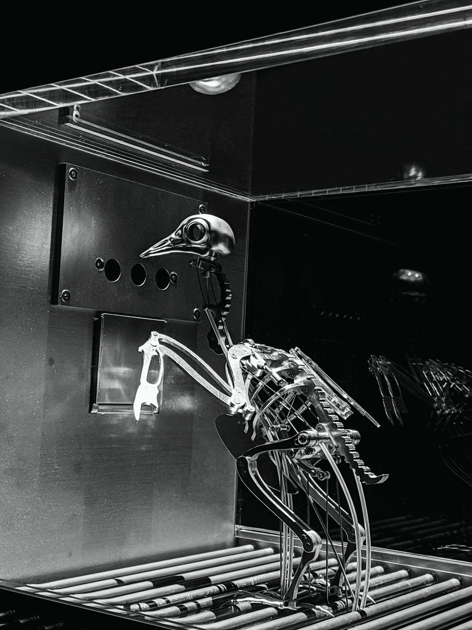 The Machine Zone, 2019 (acél, alumínium, szervomotorok) alkotó: Mat Collishaw