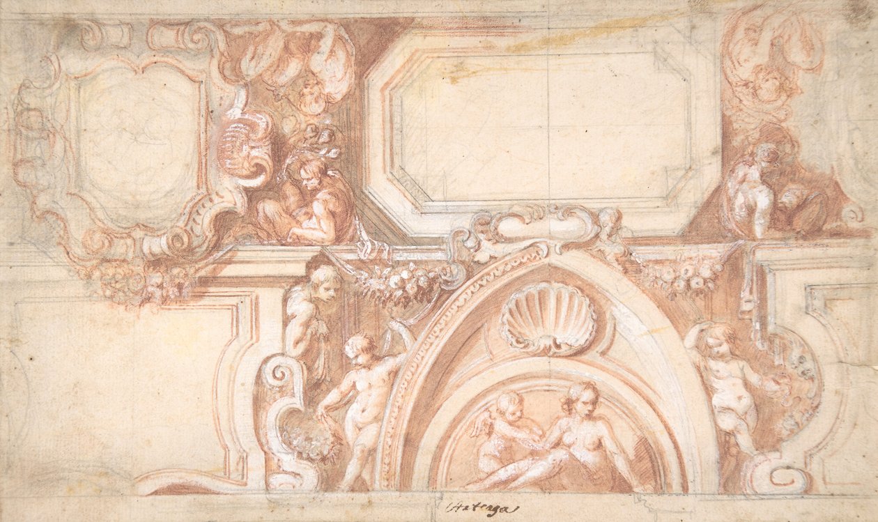 Mennyezettervezés, 1633-1703. alkotó: Matías Arteaga y Alfaro