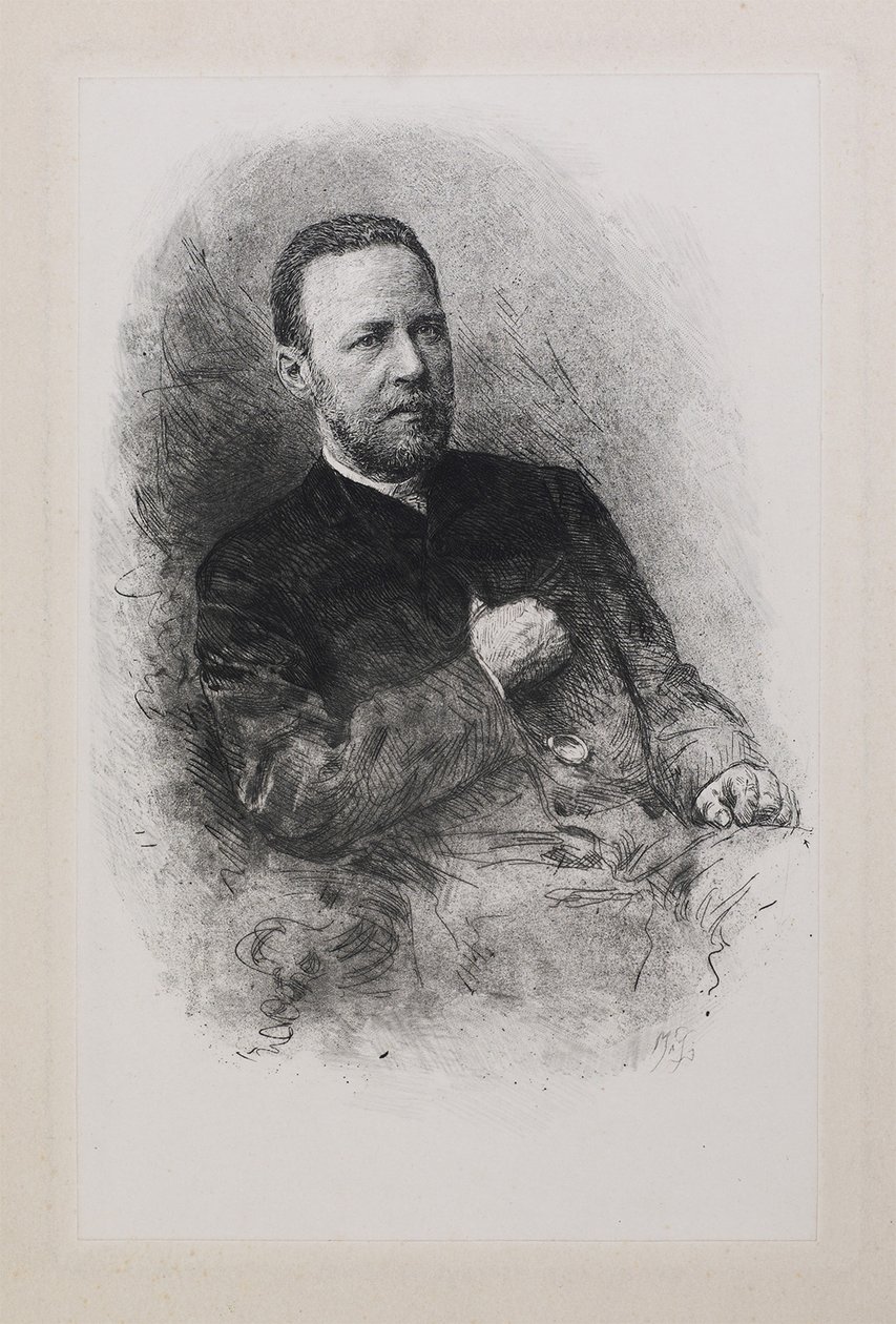 Szergej Nyikolajevics Szubinszkij történész és újságíró portréja 1834-1913, 1900-as évek alkotó: Mate