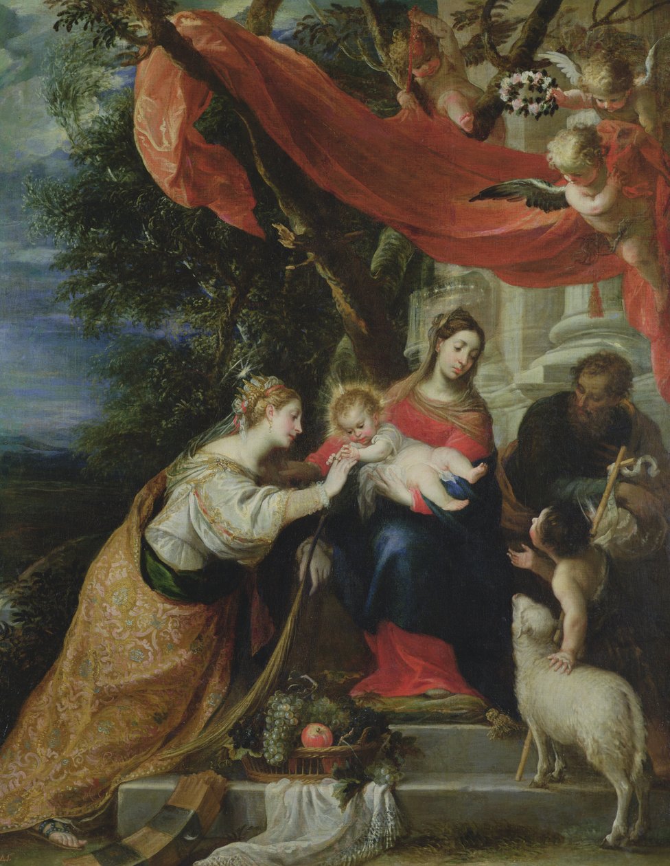 Szent Katalin misztikus eljegyzése, 1660 alkotó: Mateo Cerezo