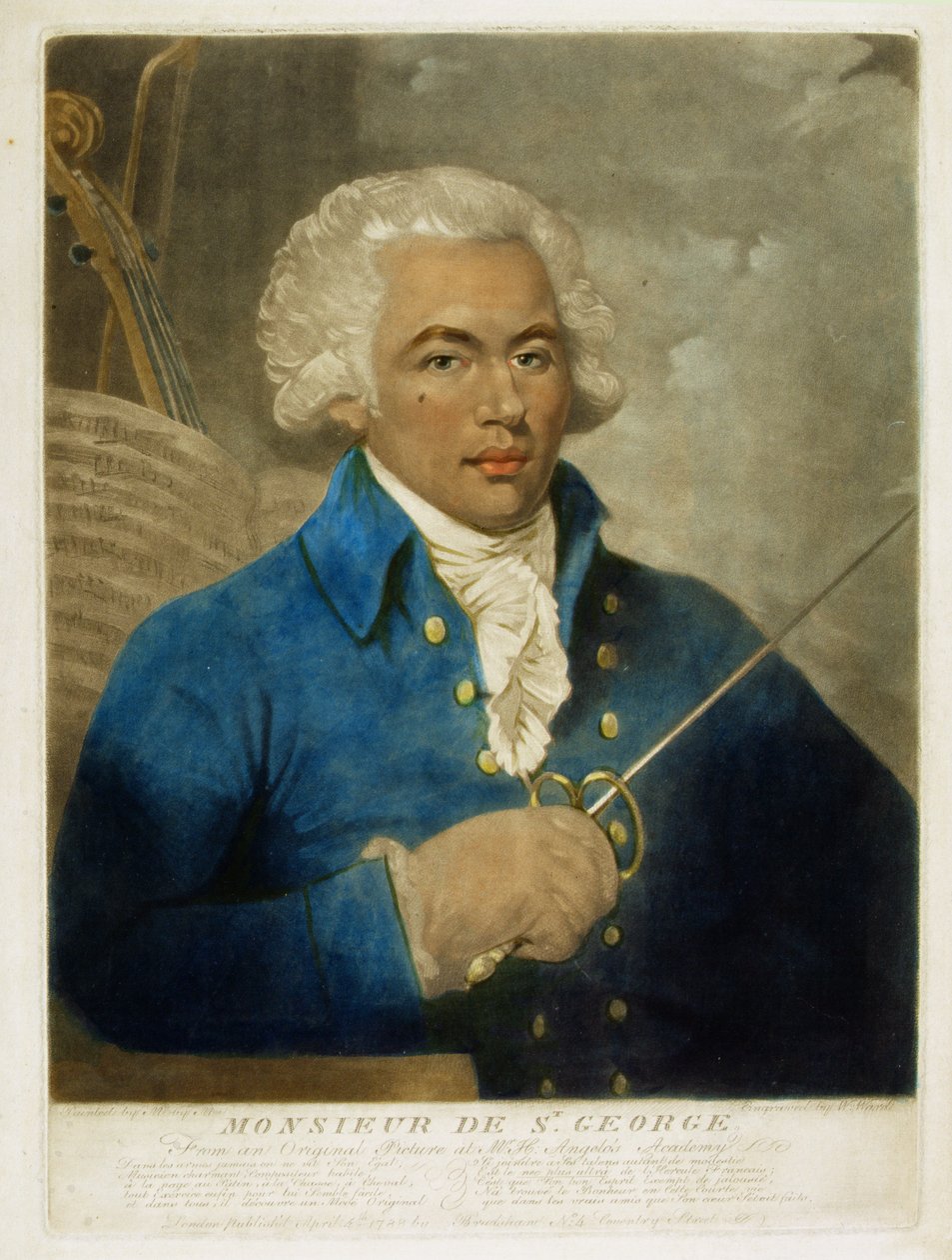 Monsieur de St. George, W. Ward metszet, 1788 alkotó: Mather Brown