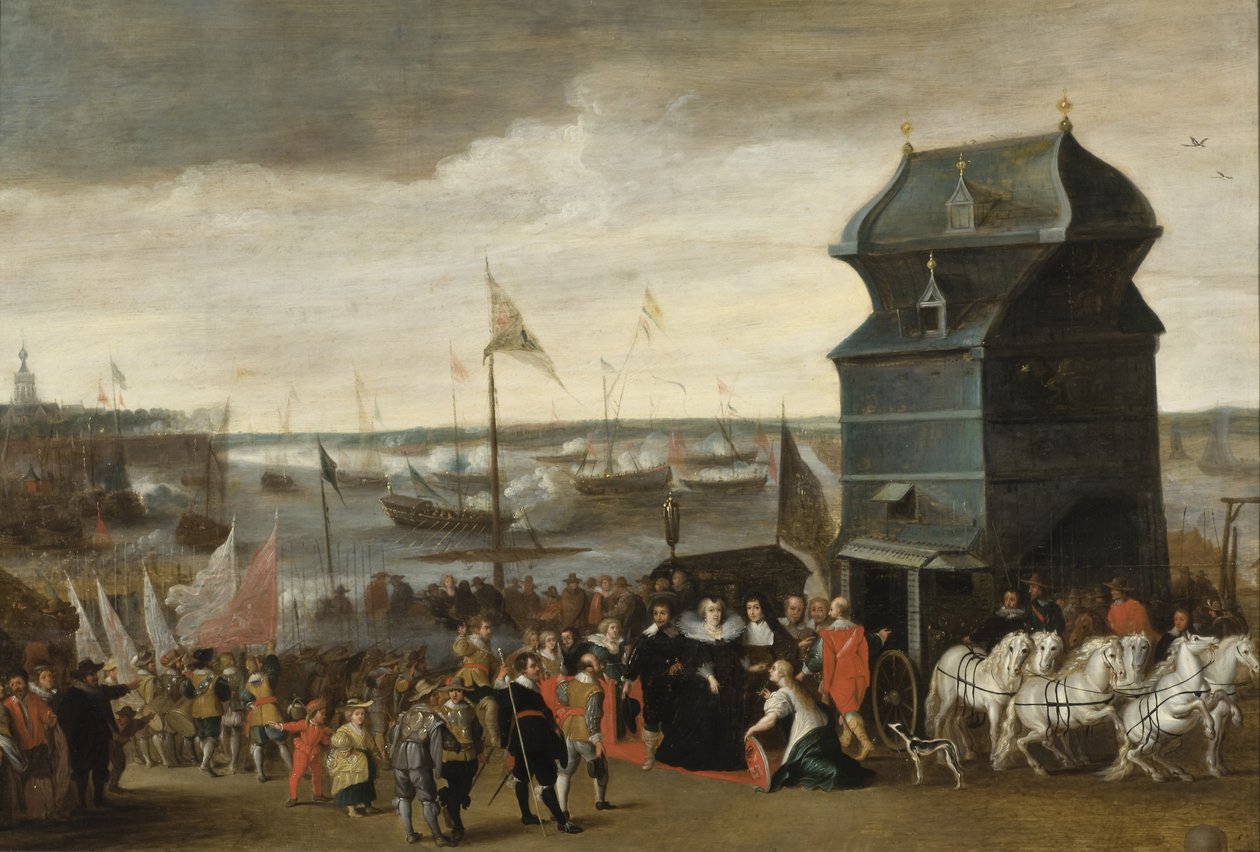 Marie de Medici királynő kiszállása Antwerpenben, 1632 alkotó: Matheus Vroom