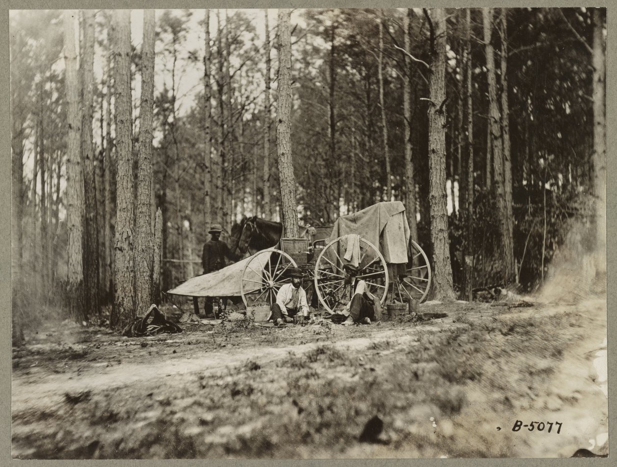 Brady fotófelszerelése Petersburg előtt, Virginia 1864 alkotó: Mathew B. Brady