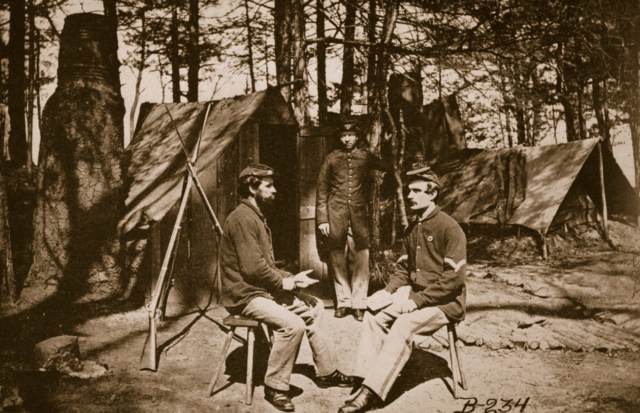 Kemping Pétervár előtt, 1861-65 alkotó: Mathew B. Brady
