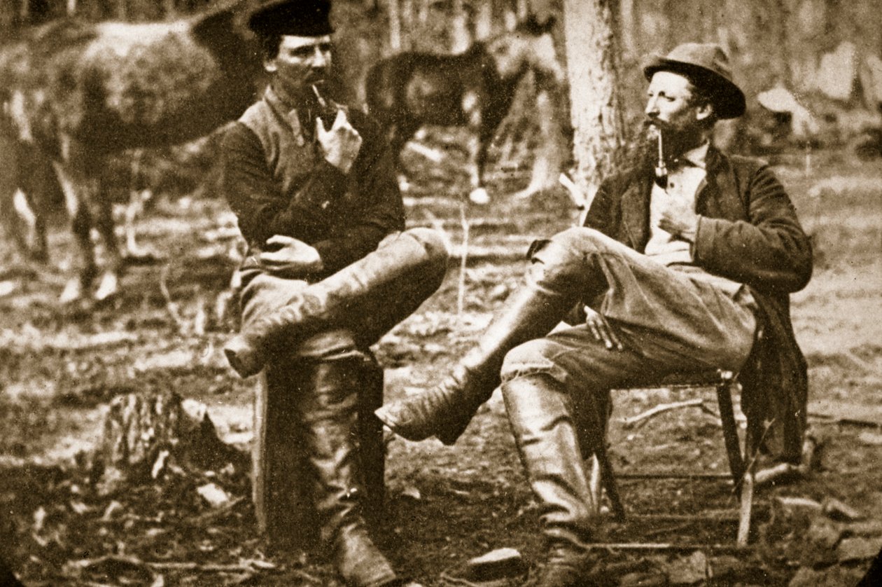 Discussing the Probabilities of An Advance, 1861-65 alkotó: Mathew B. Brady