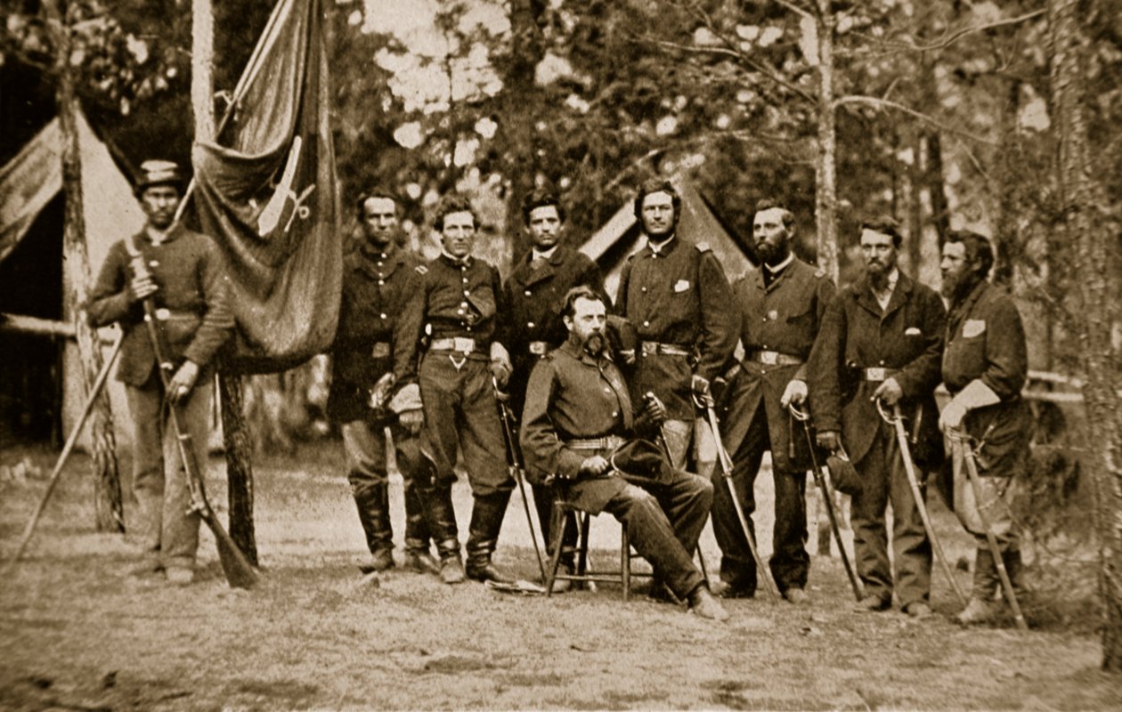 Charles Devens tábornok és személyzet, 1861-65 alkotó: Mathew B. Brady