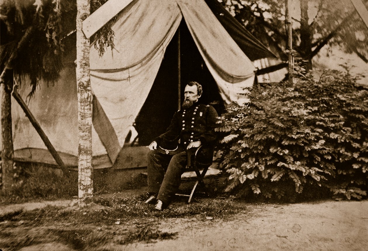 David B. Birney tábornok, 1861-65 (szépia fotó) alkotó: Mathew B. Brady