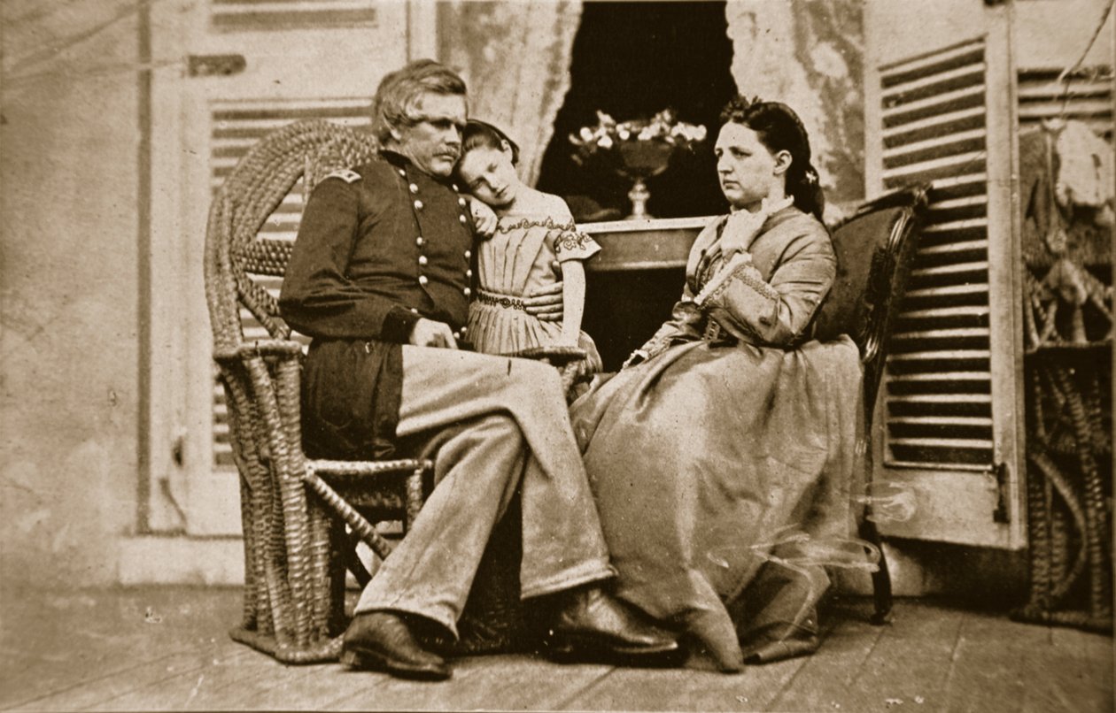 E. O. C. Ord tábornok feleségével és lányával, 1861-65 alkotó: Mathew B. Brady