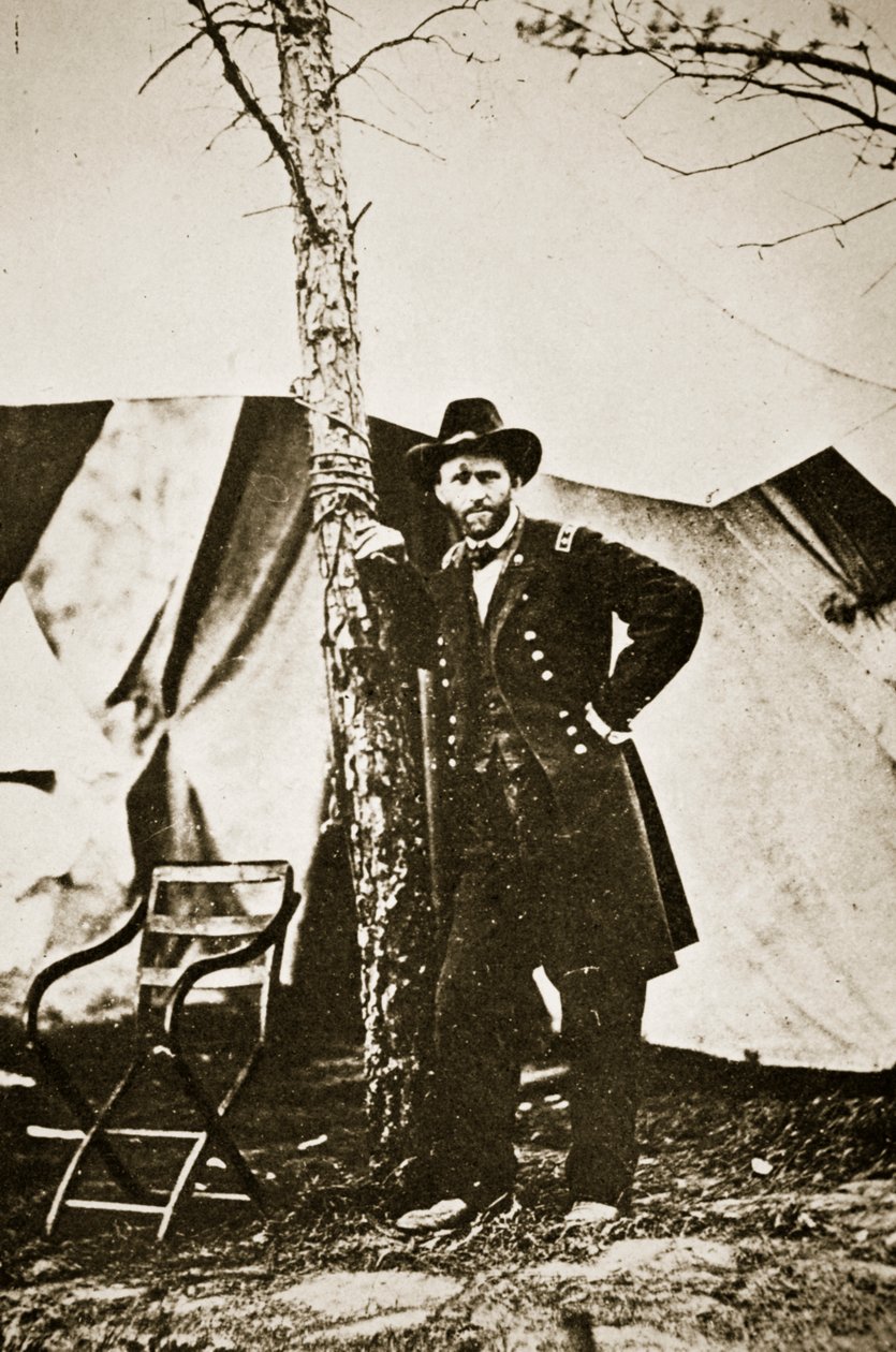 General Grant by Tree, City Point, 1864 alkotó: Mathew B. Brady