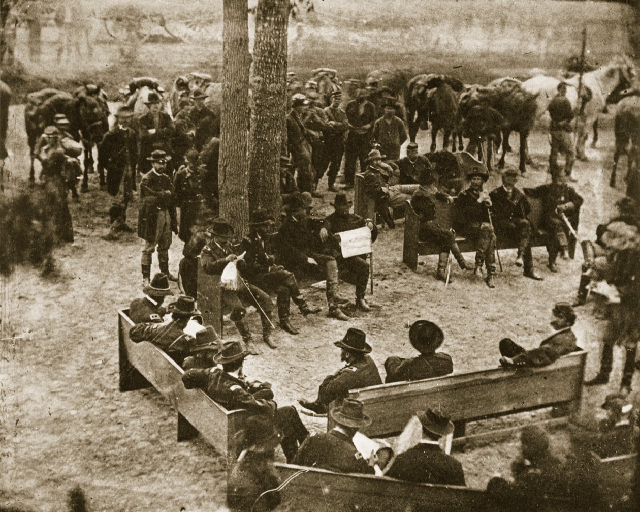 Grant tábornok haditanácsa, 1864 alkotó: Mathew B. Brady