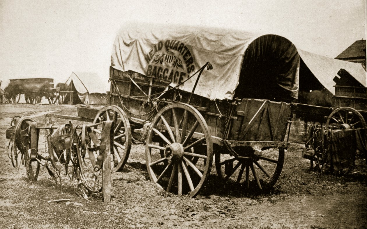 U. S. Grant tábornok poggyászkocsija, 1861-65 alkotó: Mathew B. Brady