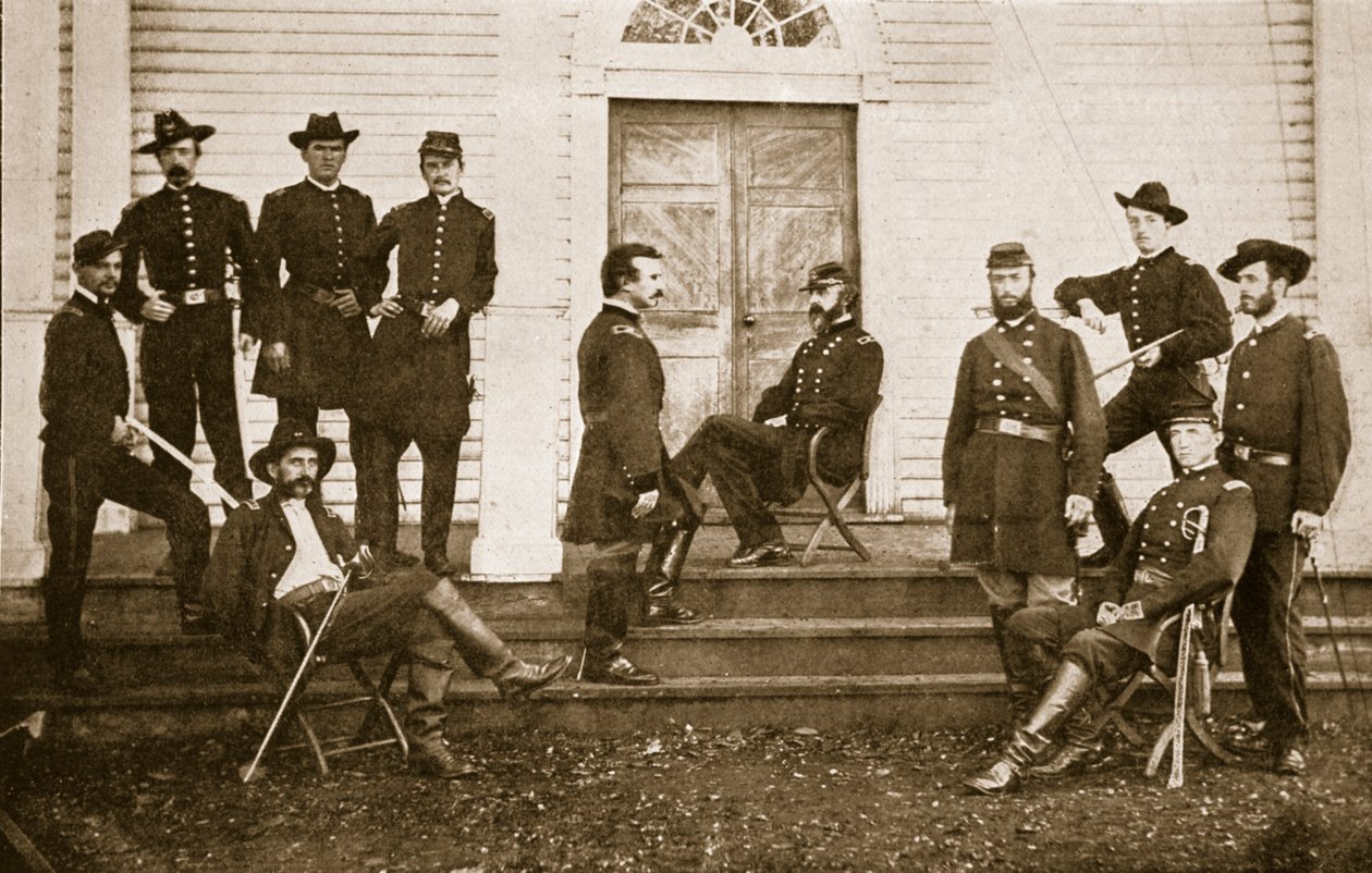 George G. Meade vezérőrnagy és személyzet, 1861-65 alkotó: Mathew B. Brady