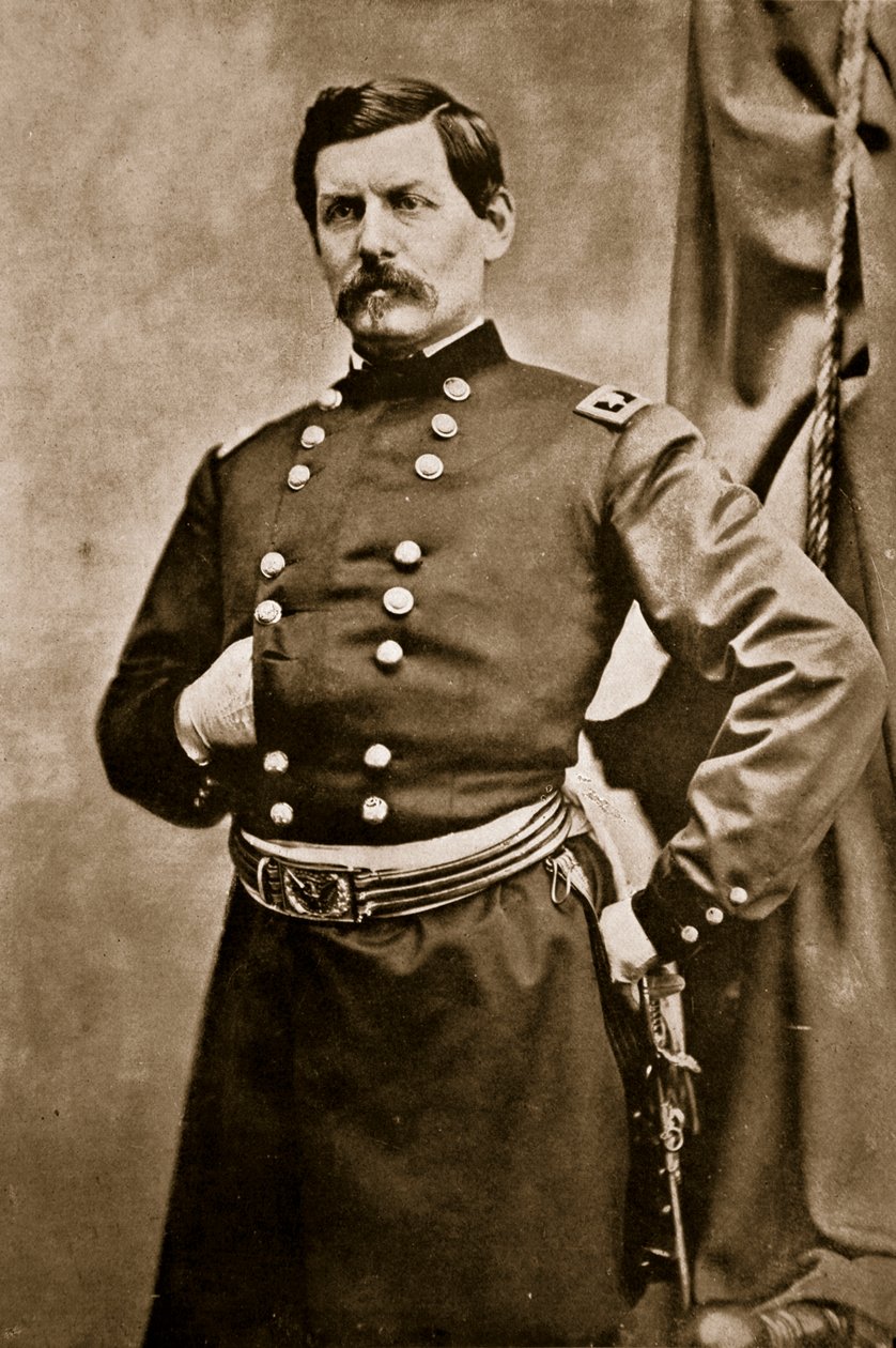 George B. McClellan tábornok portréja, 1861-65 (szépia fotó) alkotó: Mathew B. Brady