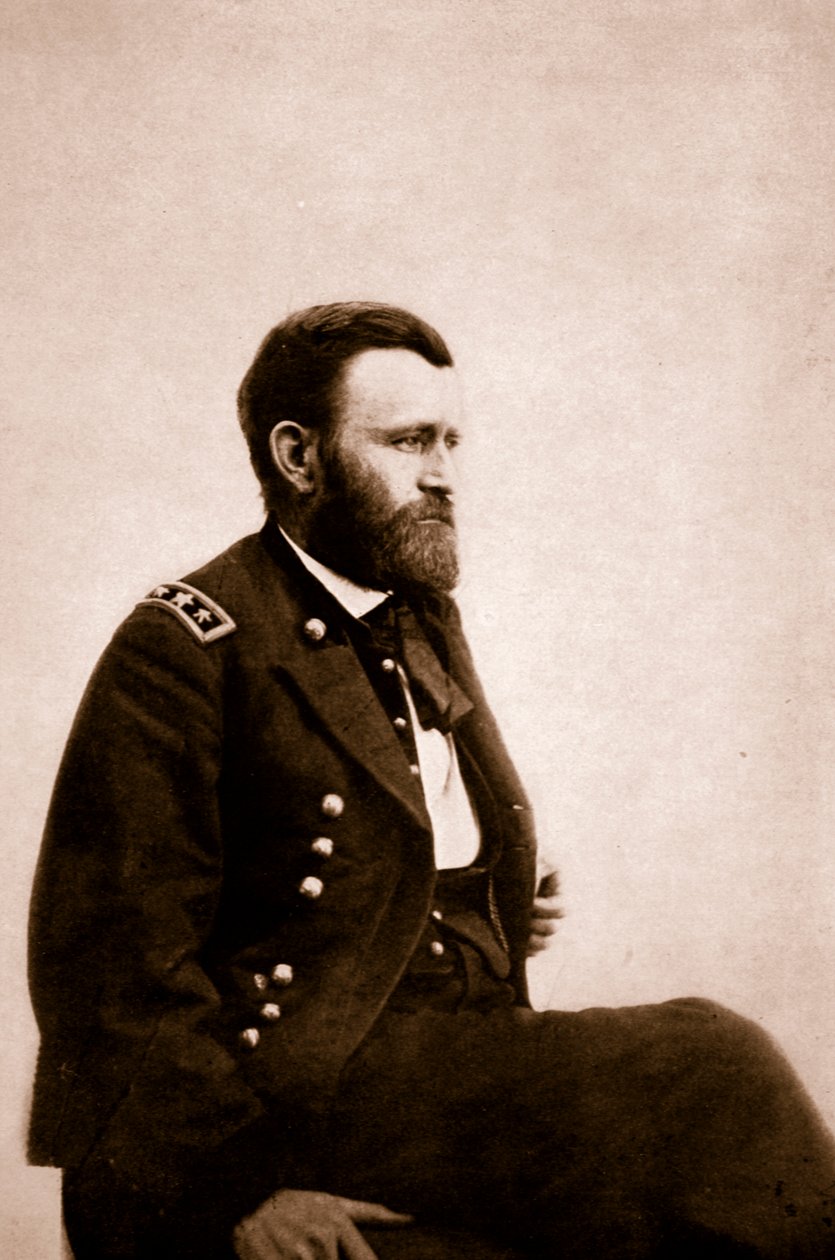Ulysses Grant tábornok portréja, 1861-65 (szépia fotó) alkotó: Mathew B. Brady