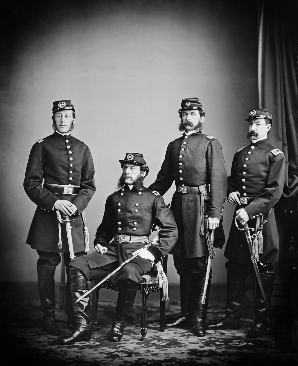 Union Brig. Samuel Wylie Crawford tábornok és személyzete, 1862 nyarán alkotó: Mathew B. Brady