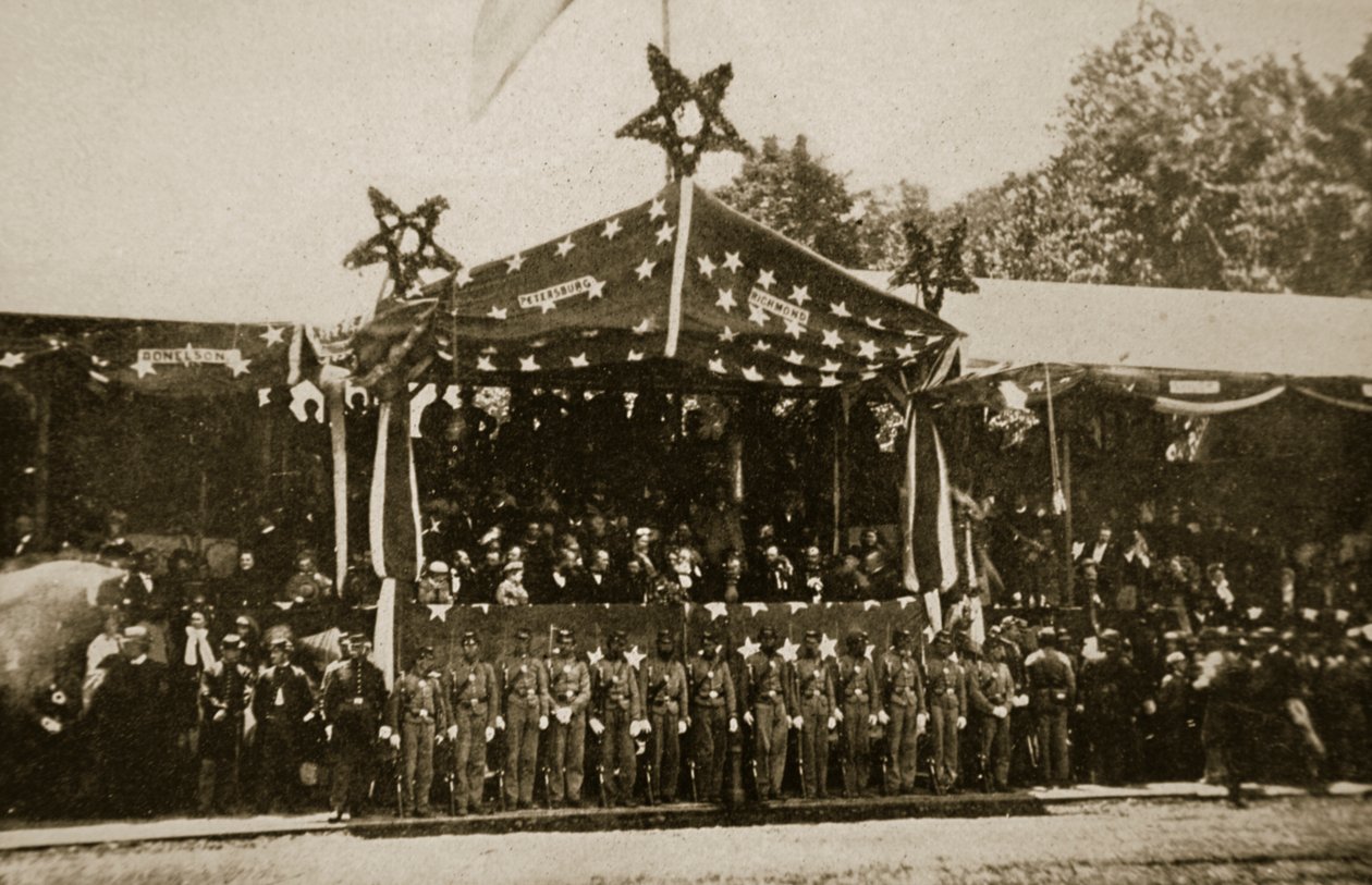 A Washingtonba visszatérő csapatok megtekintése, 1861-65 alkotó: Mathew B. Brady