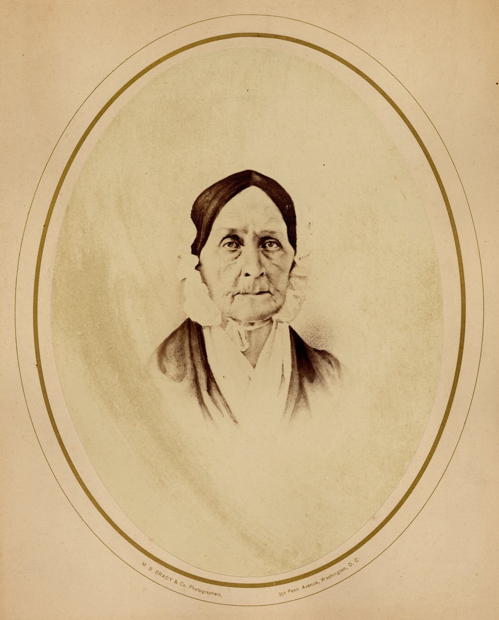 Barbara Frietchie (1766-1862), unionista a polgárháború idején, John Greenleaf Whittier versének tárgya (albumin nyomat) alkotó: Mathew B. Brady